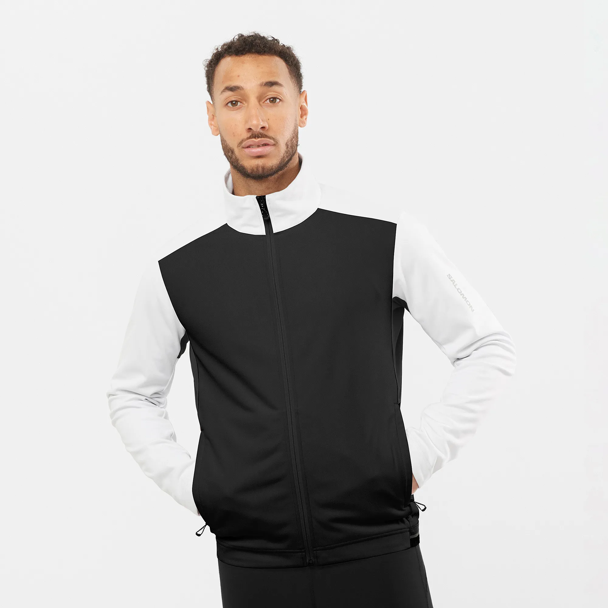 Salomon Men&#x27;s GORE-TEX INFINIUM WINDSTOPPER Softshell Jacket White/Deep Black | Buy Salomon Men&#x27;s GORE-TEX INFINIUM WINDSTOPPER Softshell Jacket White/Deep Black here | Outnorth