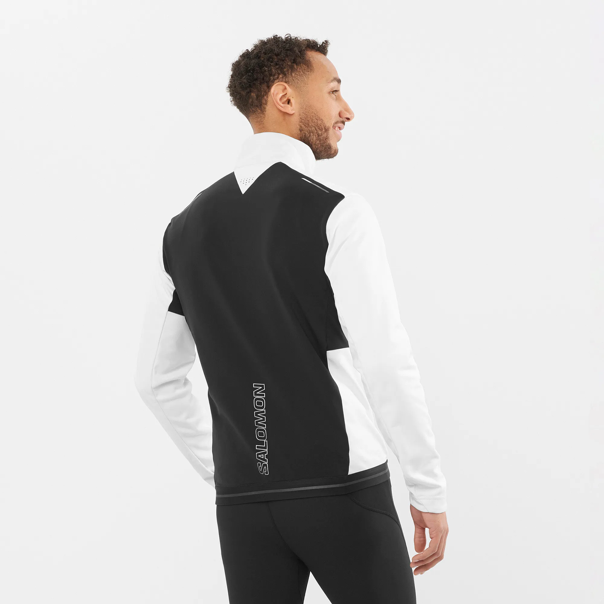 Salomon Men&#x27;s GORE-TEX INFINIUM WINDSTOPPER Softshell Jacket White/Deep Black | Buy Salomon Men&#x27;s GORE-TEX INFINIUM WINDSTOPPER Softshell Jacket White/Deep Black here | Outnorth