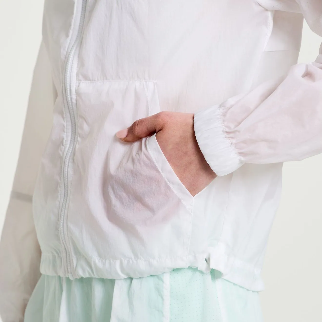 Saucony Women&#x27;s Elevate Packaway Jacket White | Buy Saucony Women&#x27;s Elevate Packaway Jacket White here | Outnorth