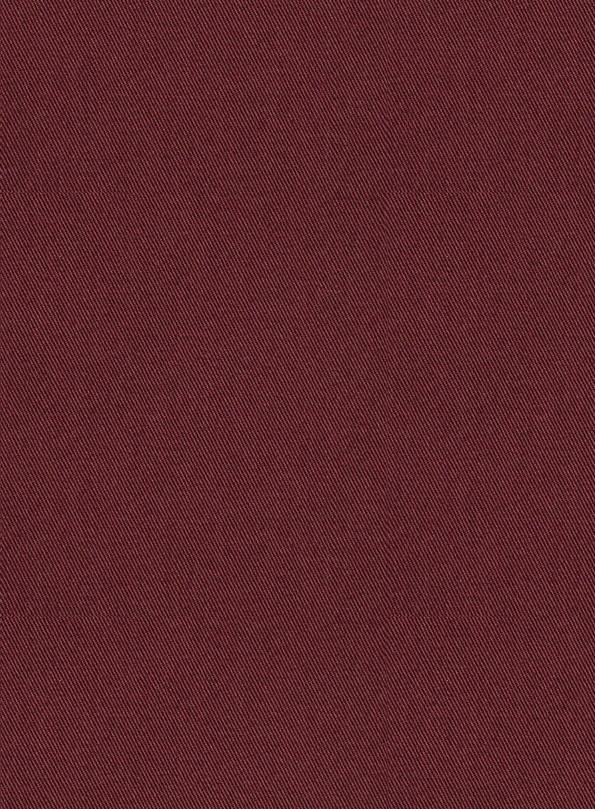 Scabal Maroon Cotton Stretch Jacket