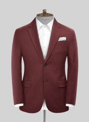 Scabal Maroon Cotton Stretch Jacket