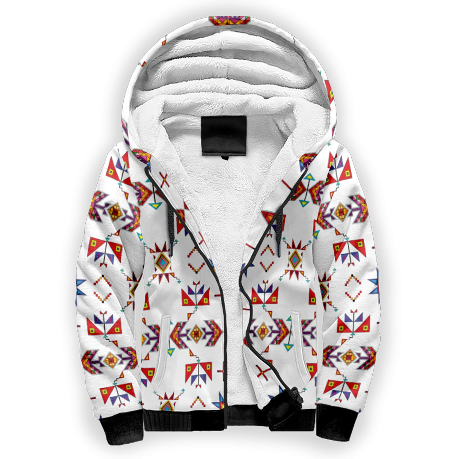 Scattered Generations White Sherpa Hoodie