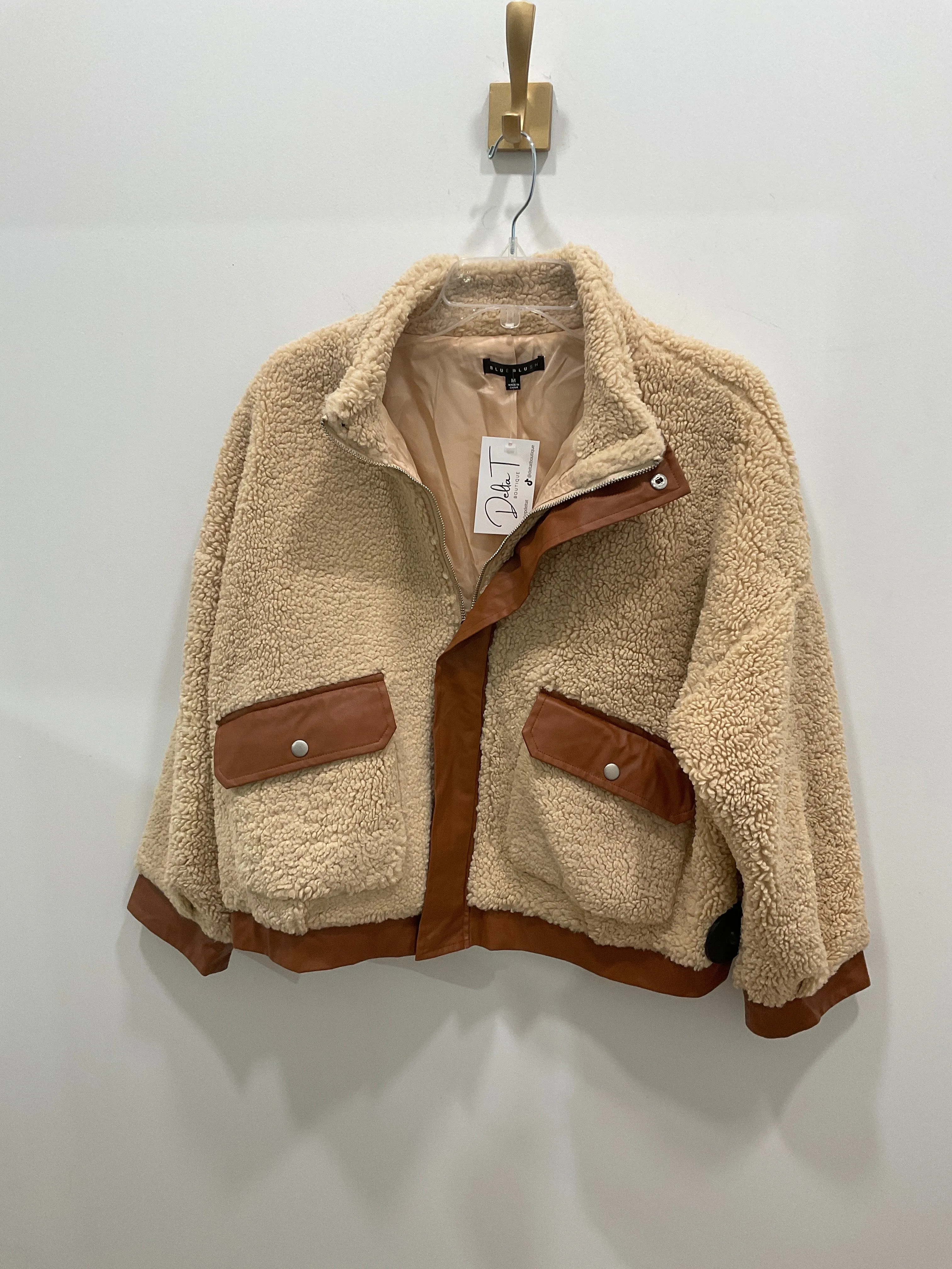 Sherpa Pleather Contrast Jacket
