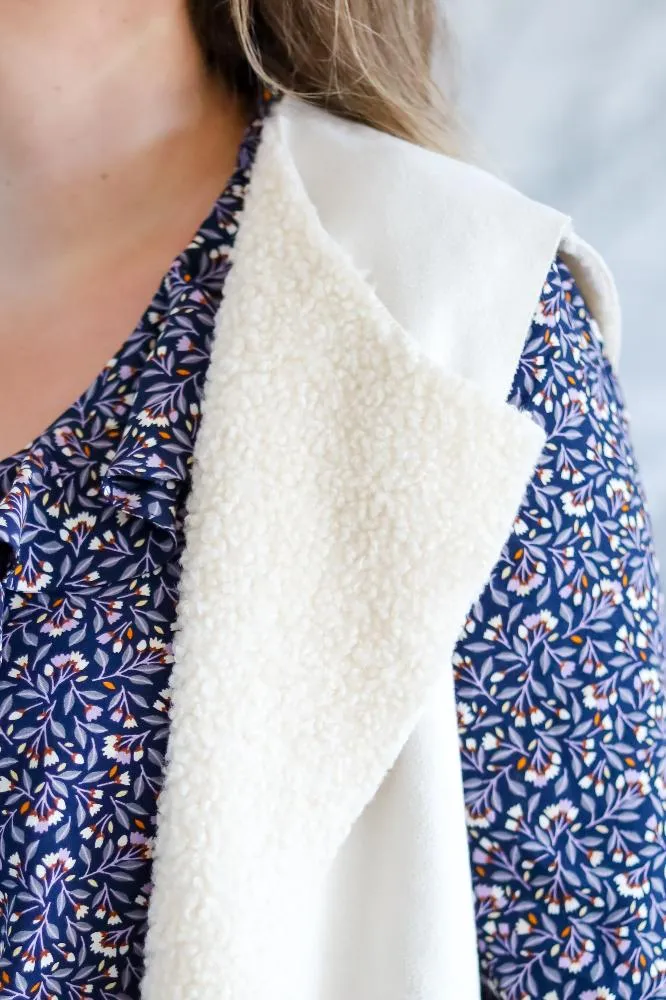 Sherpa Suede | Ivory Snow