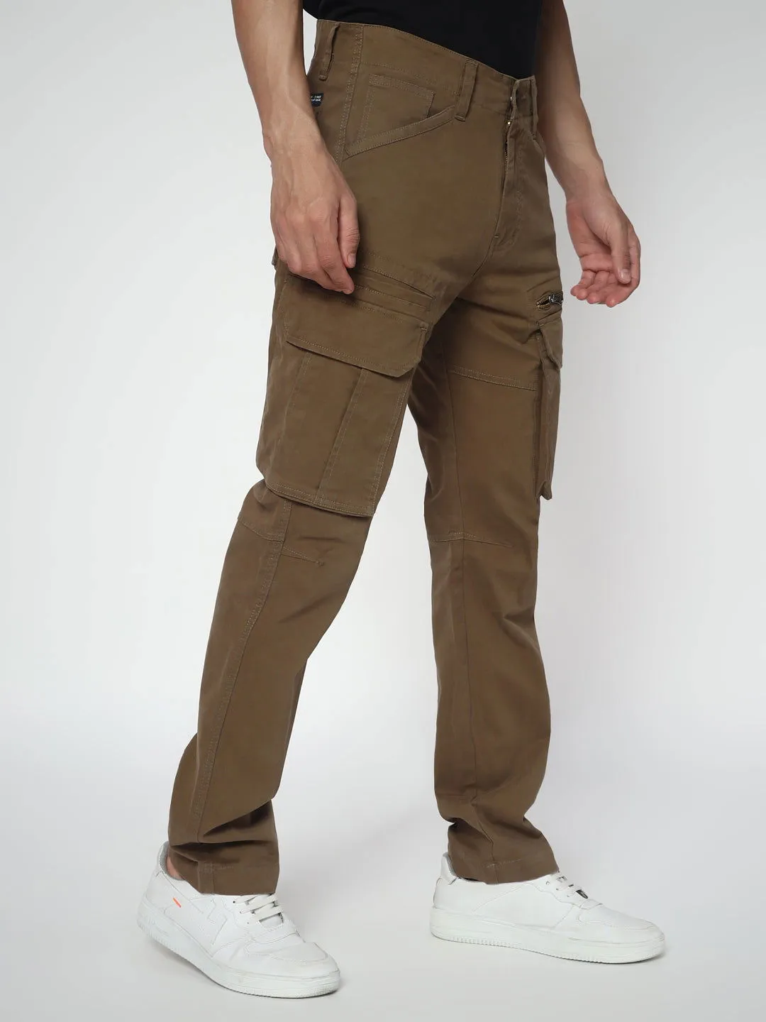 SLIM EIGHT POCKETS CARGO BROWN