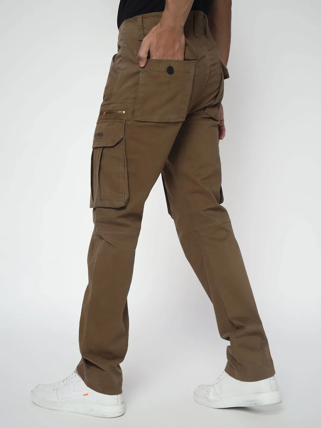 SLIM EIGHT POCKETS CARGO BROWN