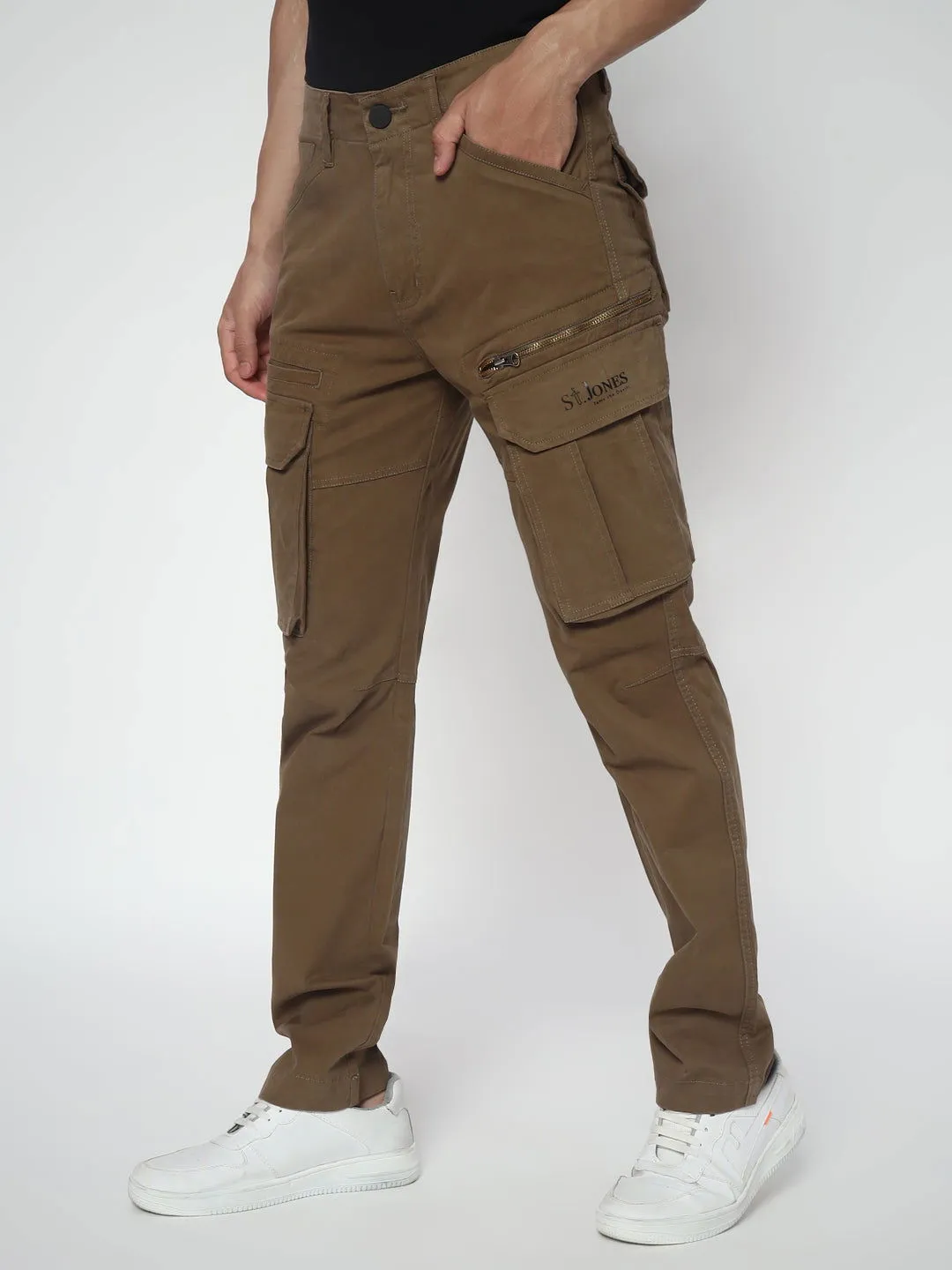 SLIM EIGHT POCKETS CARGO BROWN