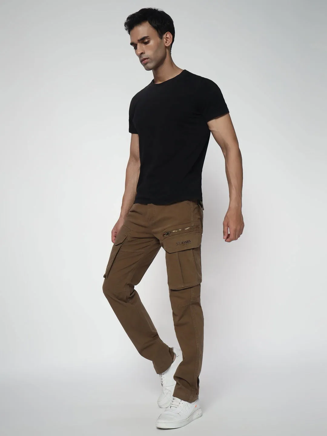 SLIM EIGHT POCKETS CARGO BROWN
