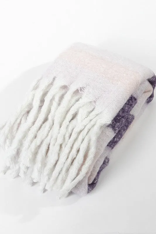 Soft Stripy Winter Scarf
