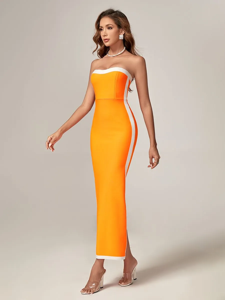 Strapless Bodycon Maxi Dress