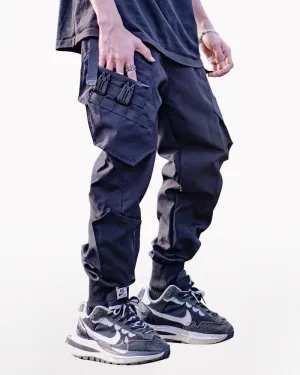 Techwear Airborne Multi-Pocket Black Cargo Pants