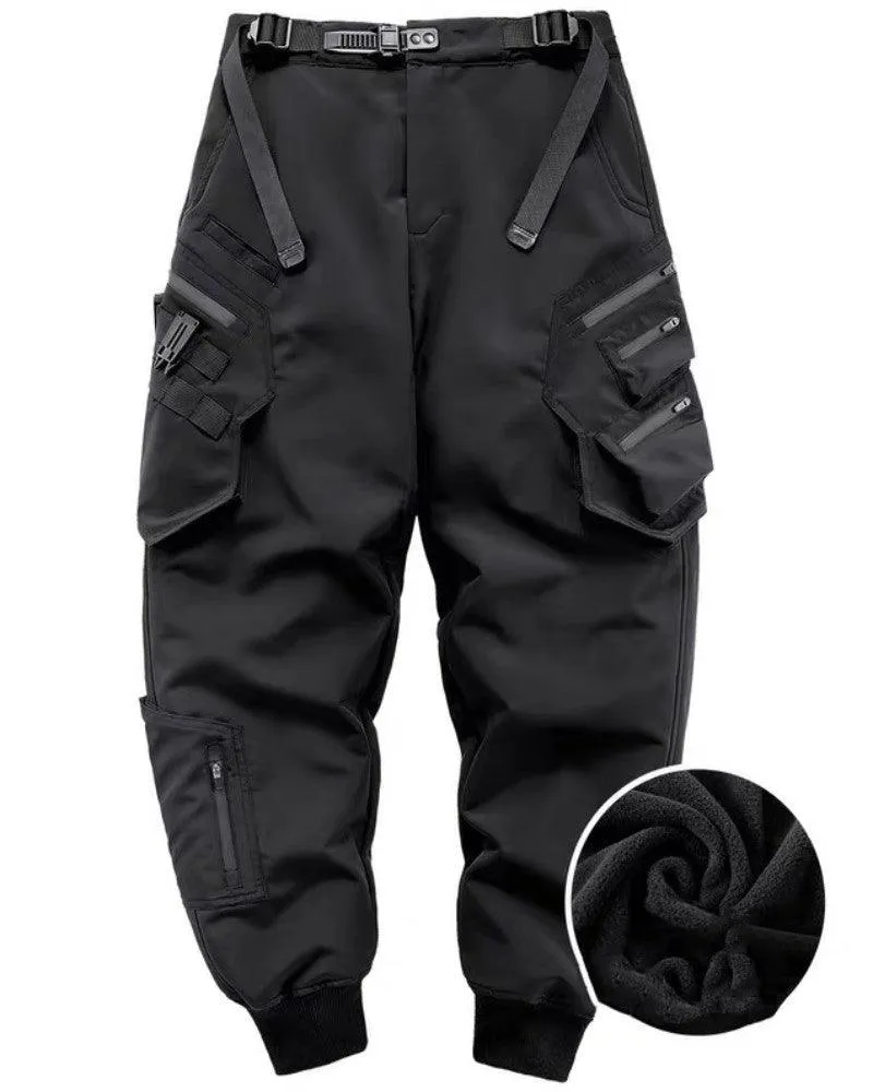Techwear Airborne Multi-Pocket Black Cargo Pants