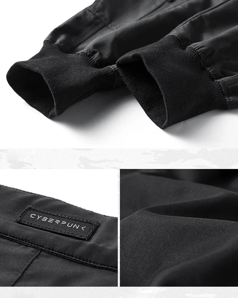 Techwear Airborne Multi-Pocket Black Cargo Pants
