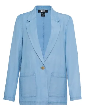 Tencel Long Sleeve One Button Jacket