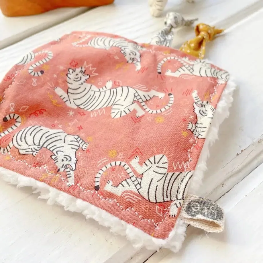 The Bird   Elephant - Handmade Soft Sensory Crinkle Toy - Tiger