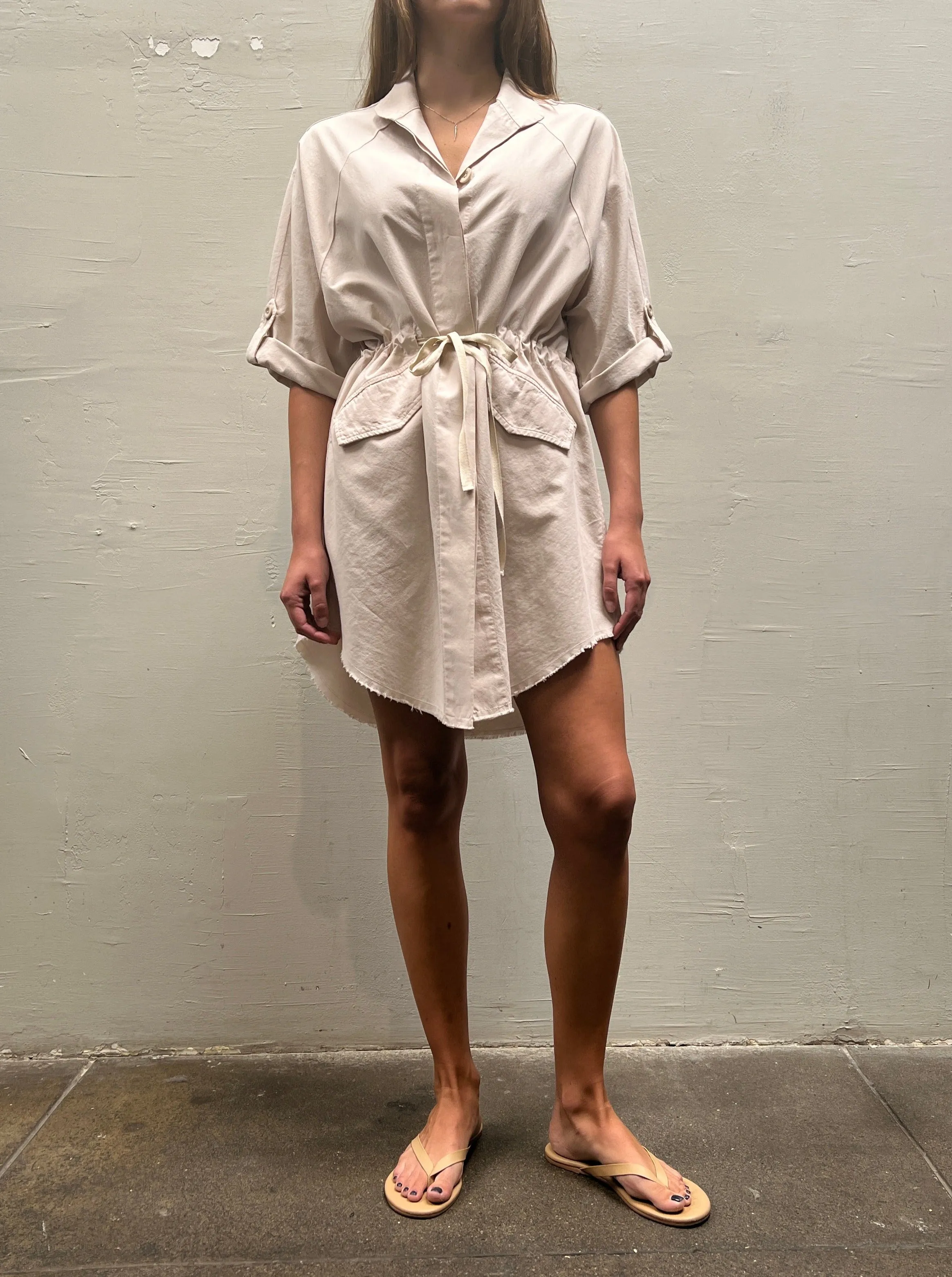 Tracy Jacket in Paperweight Cotton - Cement