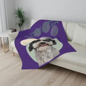 Treat your pets with love Dog POD Sherpa Blanket