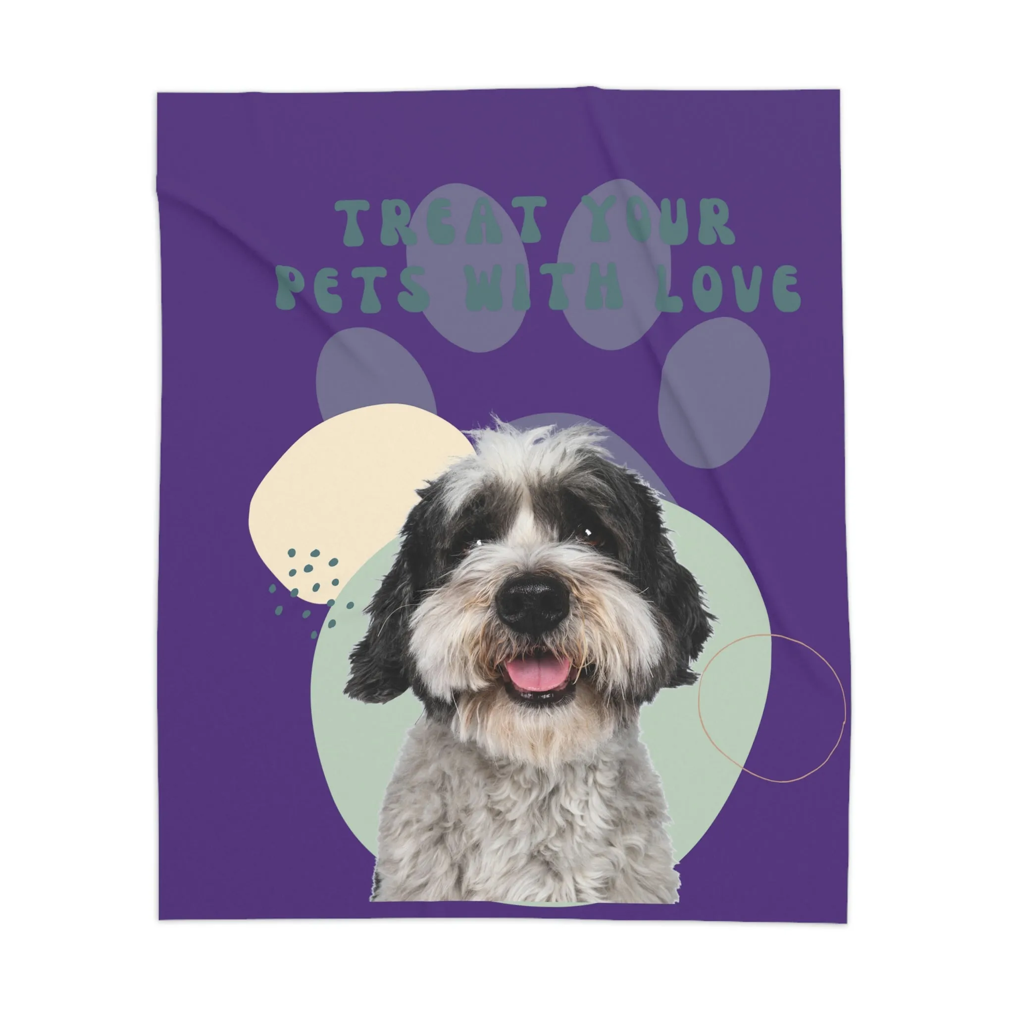 Treat your pets with love Dog POD Sherpa Blanket