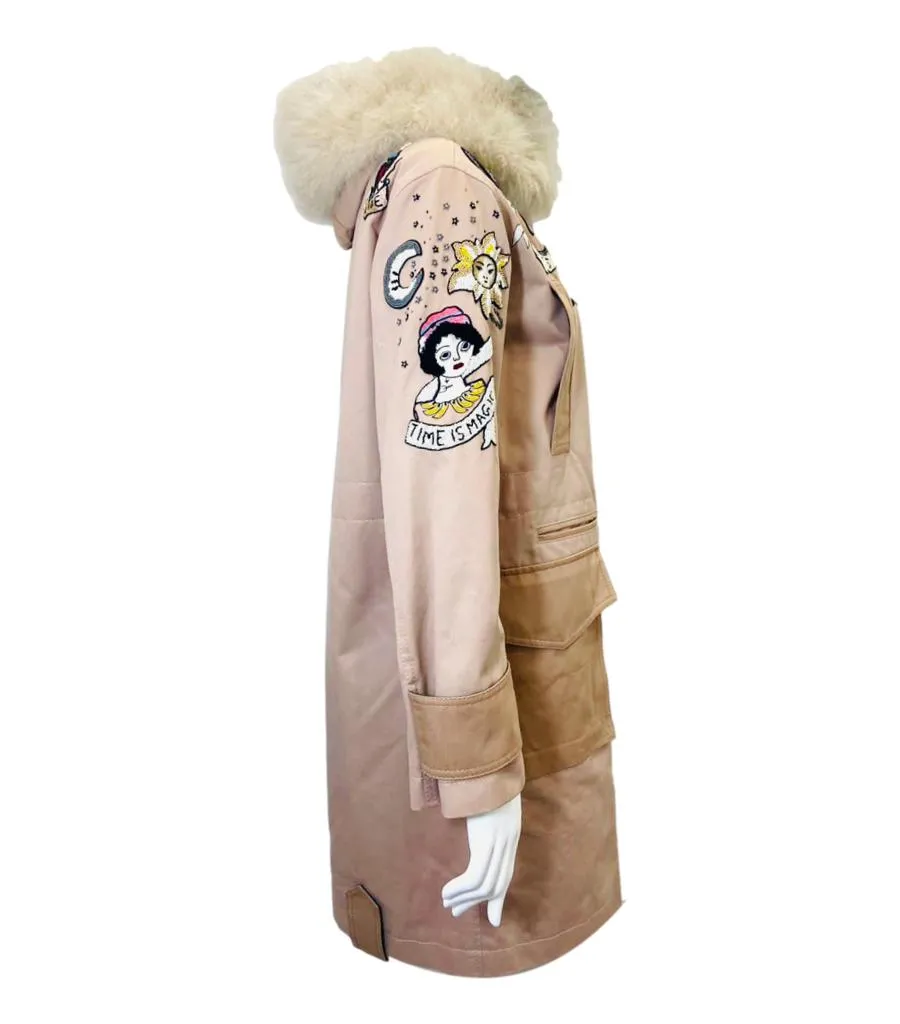 Valentino Beaded Parka Coat. Size 38IT