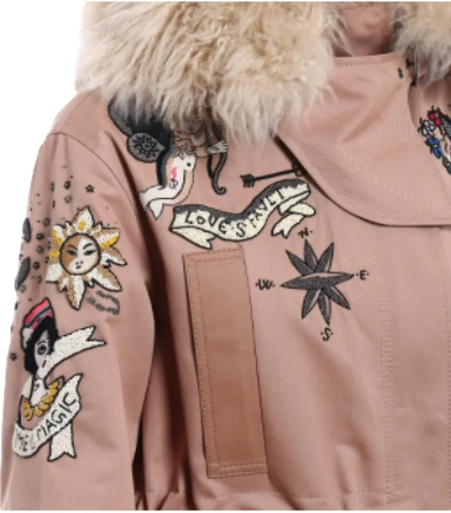 Valentino Beaded Parka Coat. Size 38IT