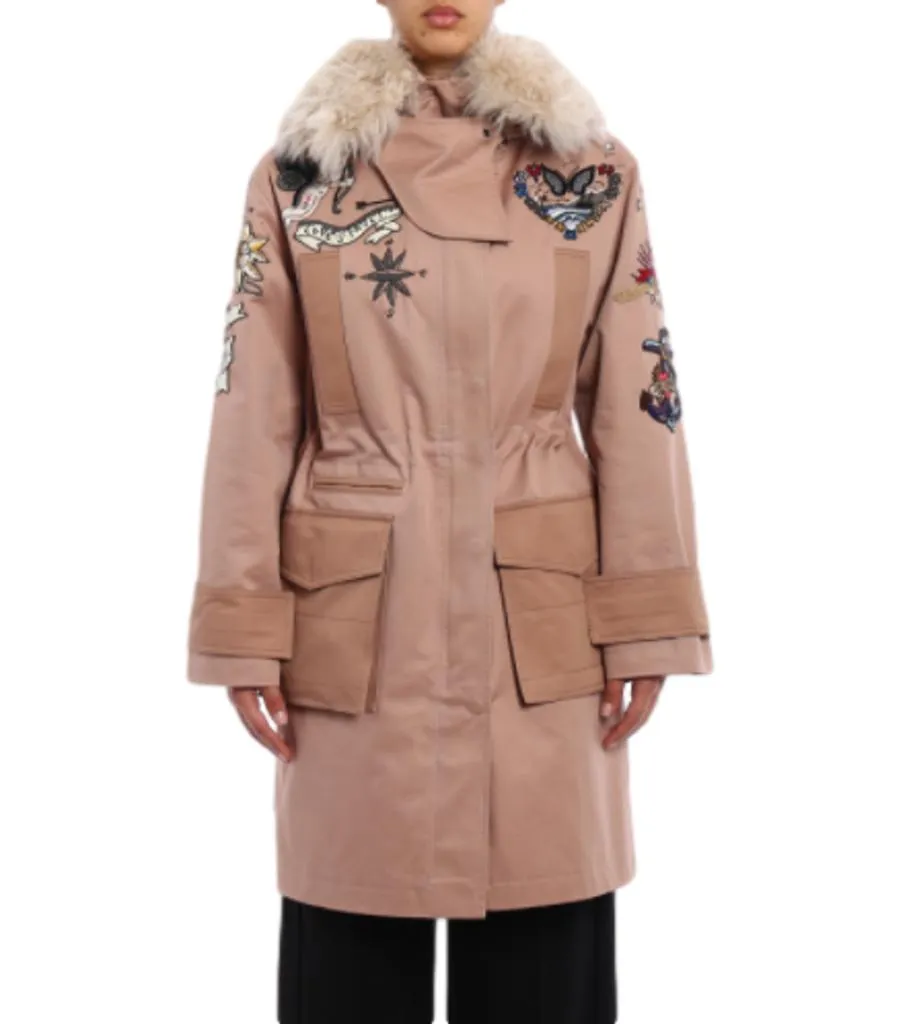 Valentino Beaded Parka Coat. Size 38IT