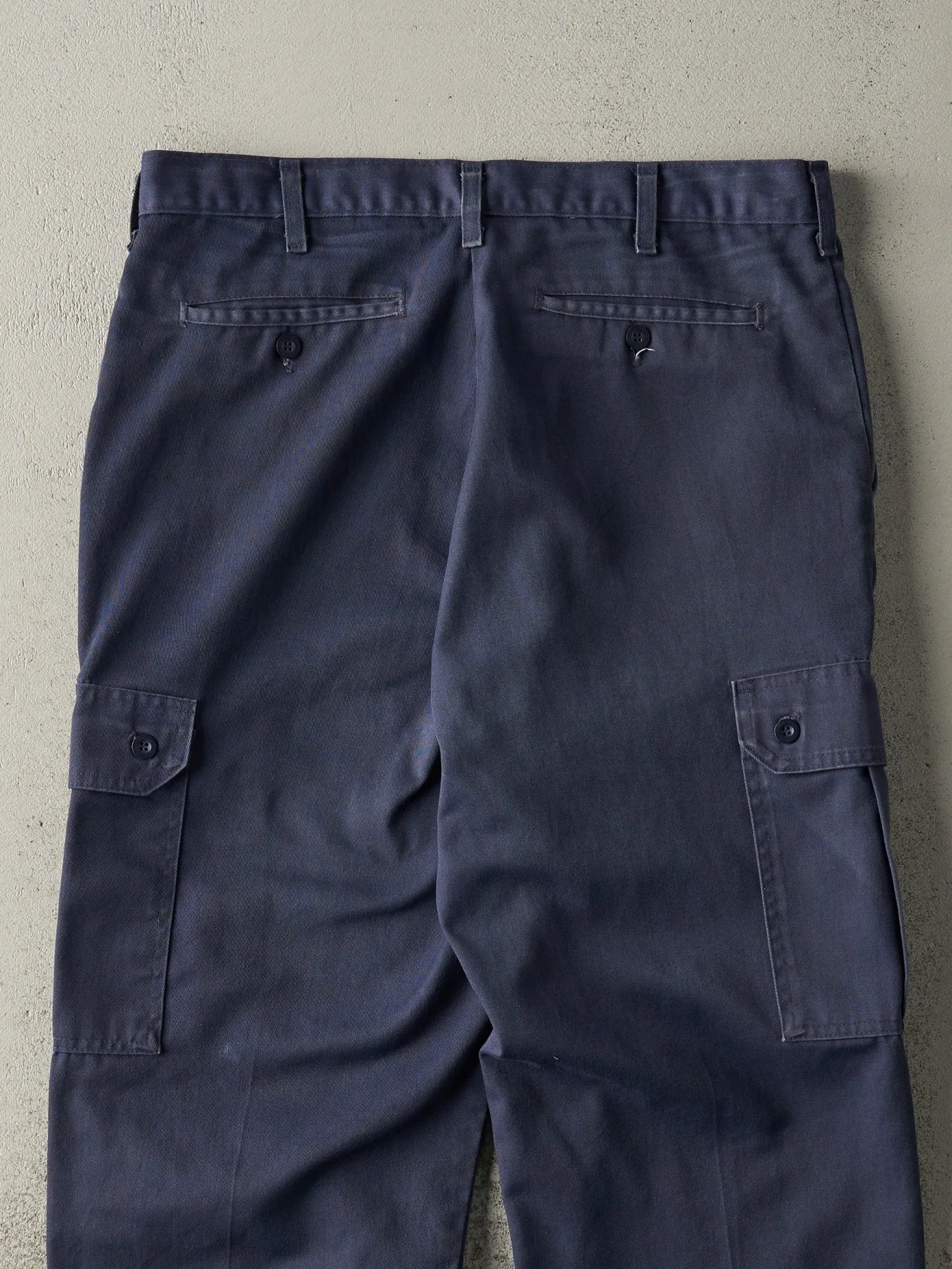 Vintage 80s Navy Blue Military Cargo Pants (35.5x30)