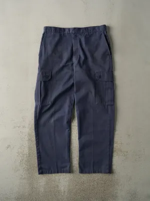 Vintage 80s Navy Blue Military Cargo Pants (35.5x30)