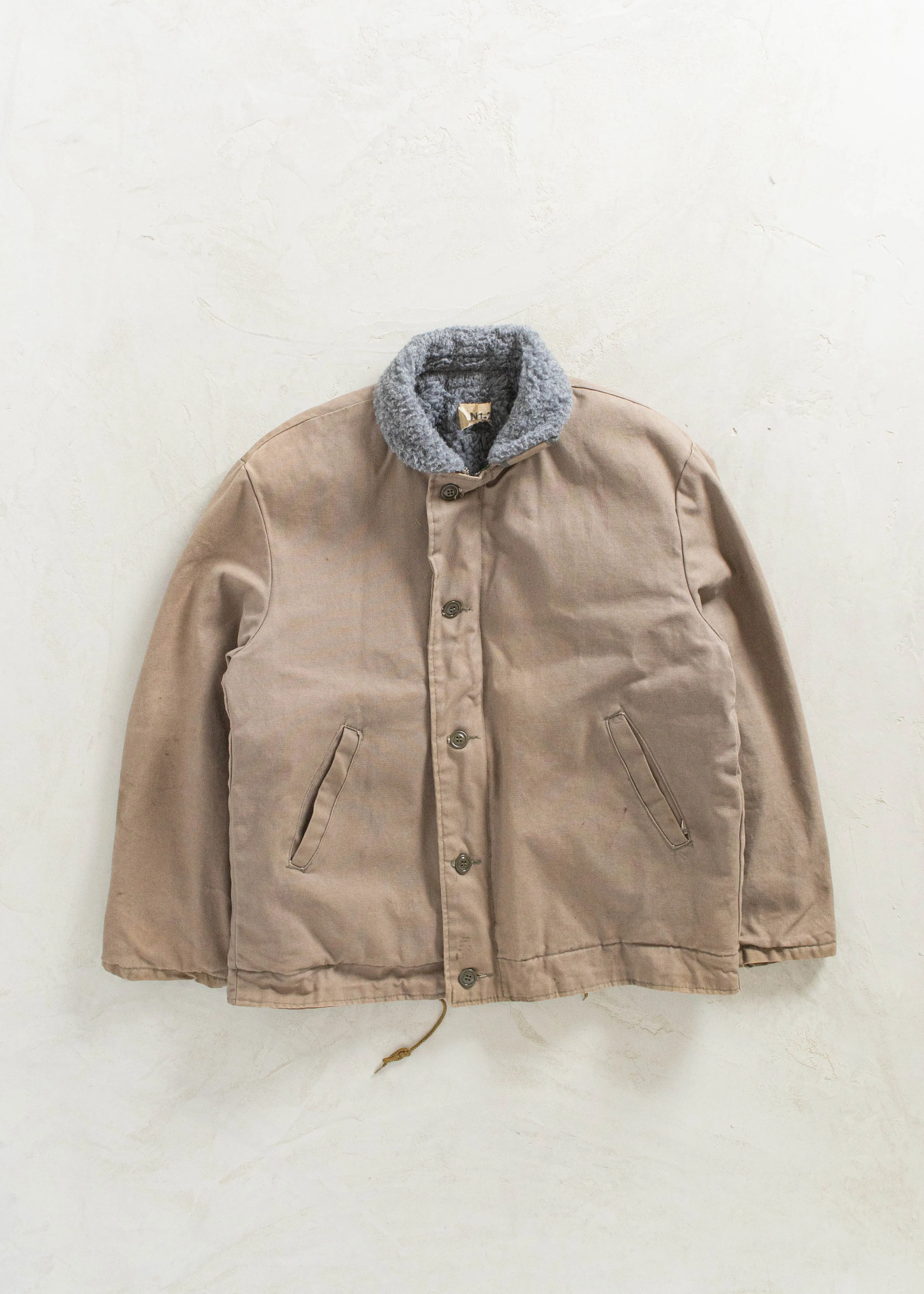 Vintage N1-2 Sherpa Lined Military Deck Jacket Size L/XL