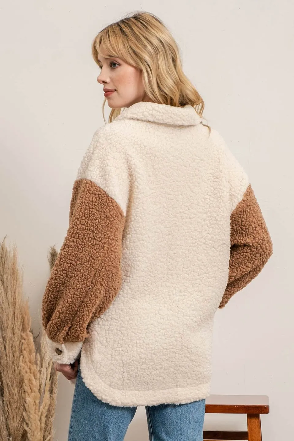 Wild And Woolly Shacket - Cream