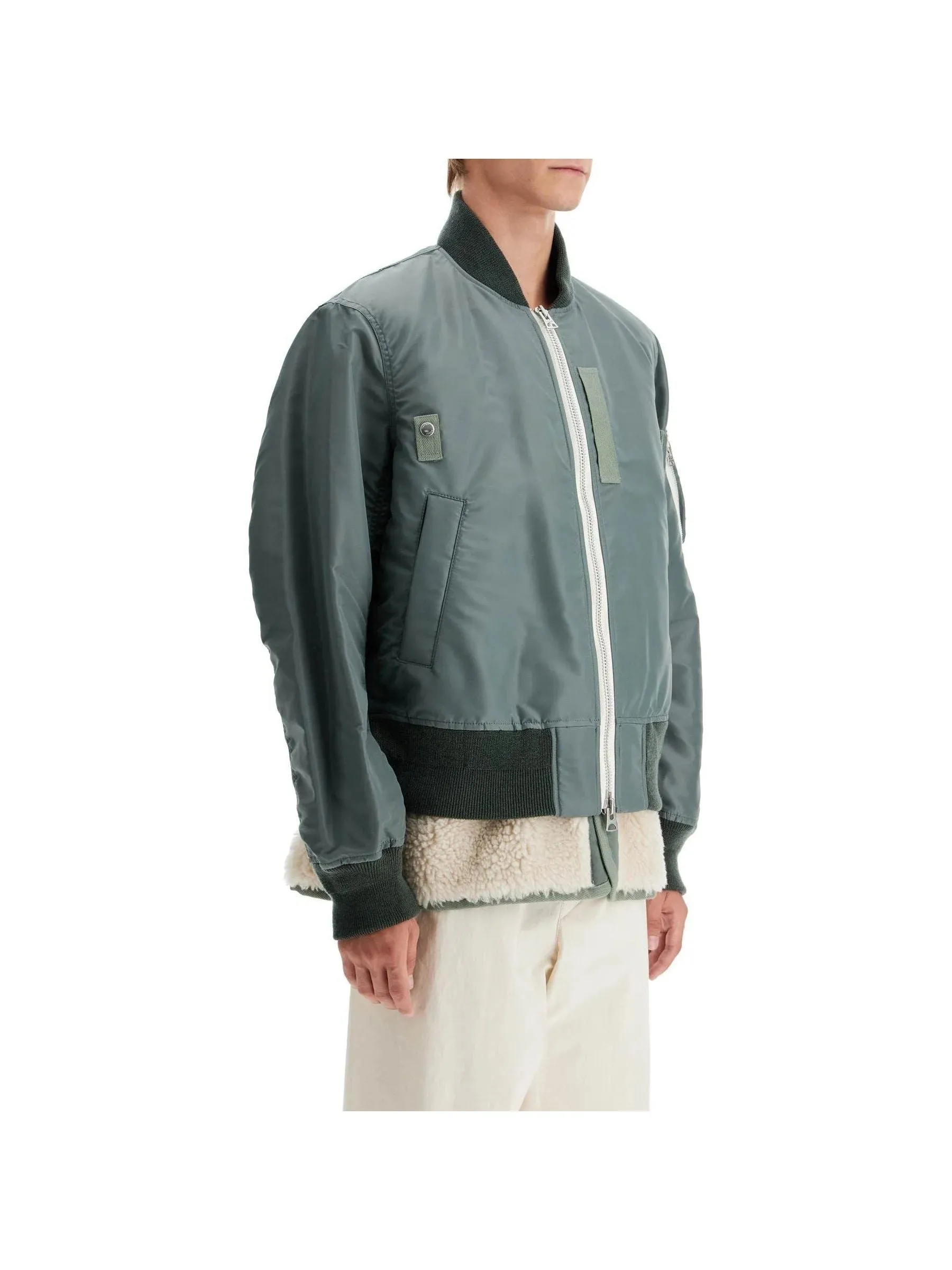 Wool Blend Bomber Jacket