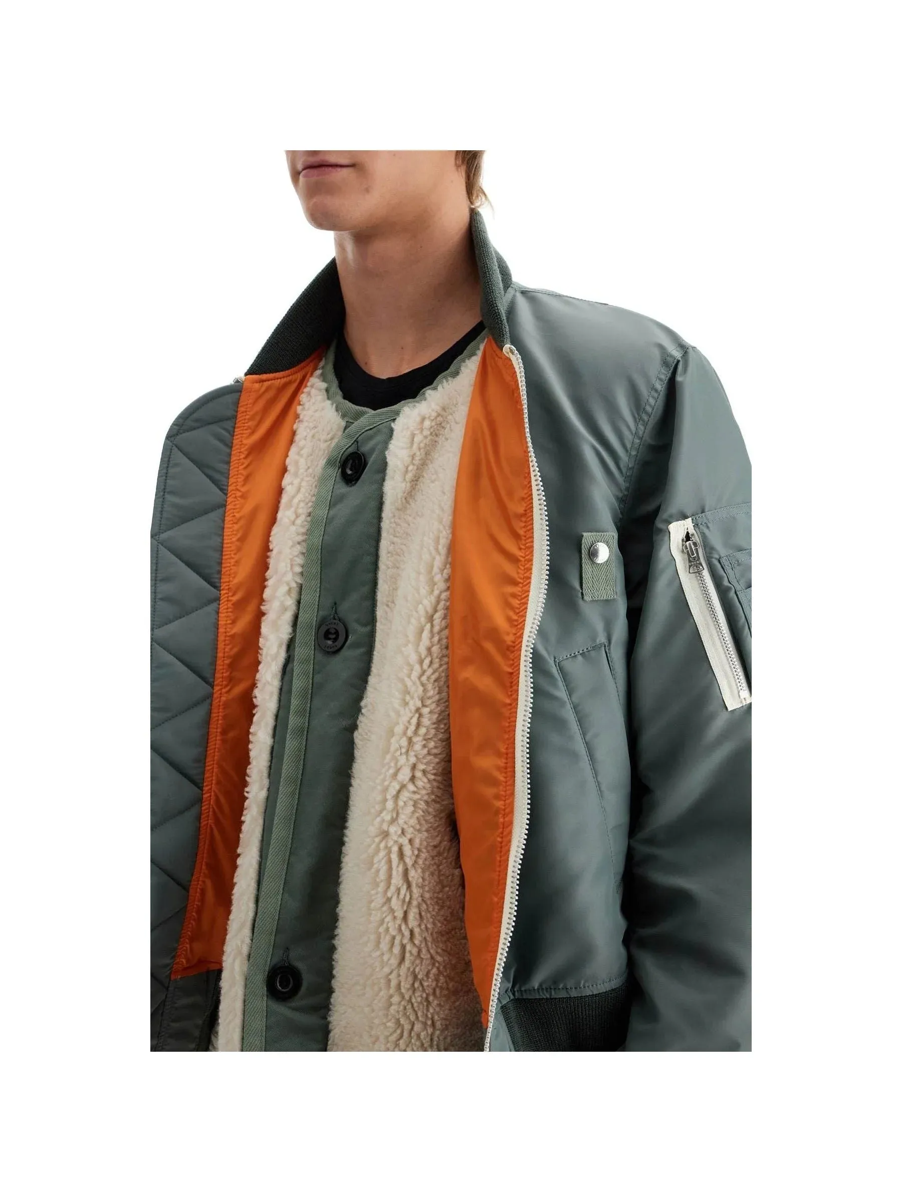 Wool Blend Bomber Jacket
