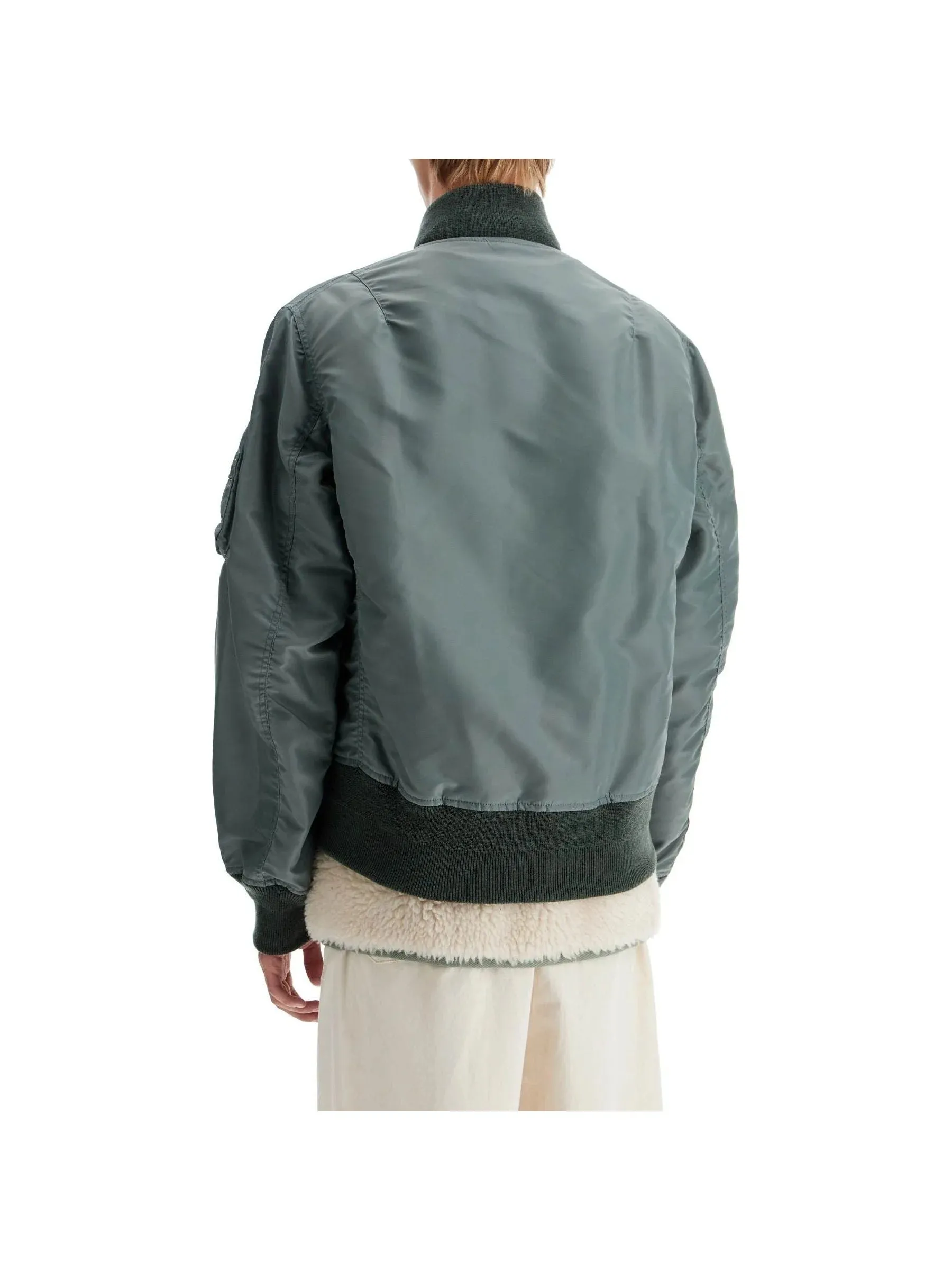Wool Blend Bomber Jacket