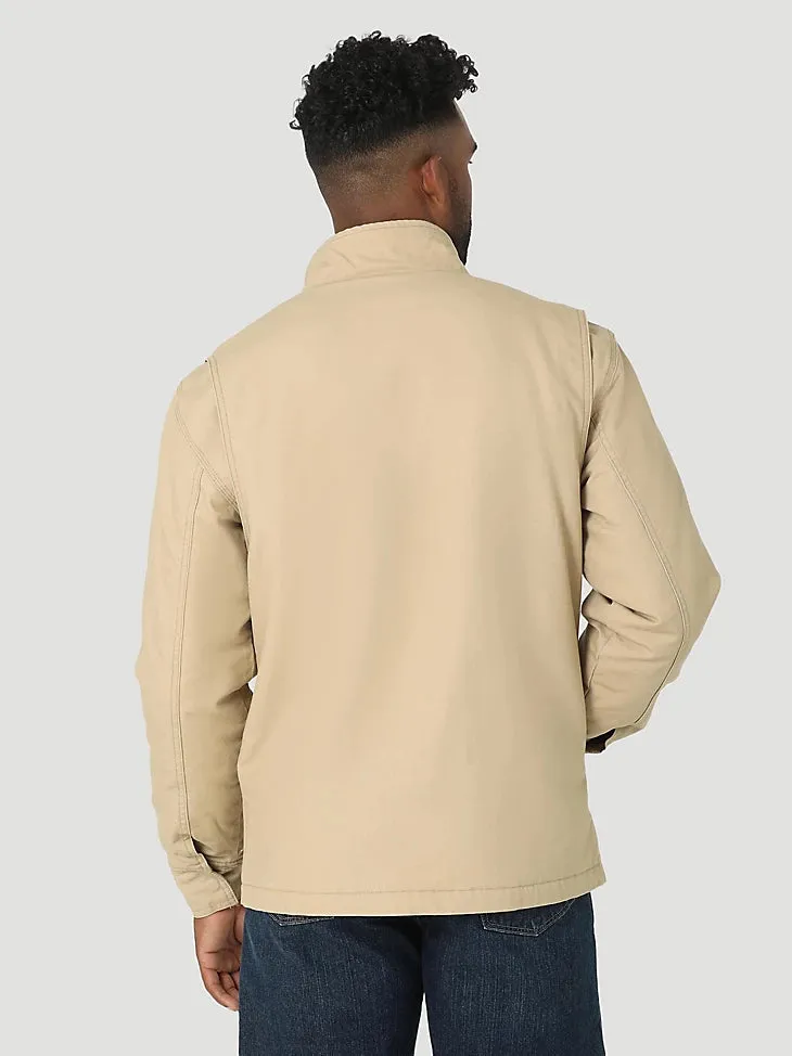WRANGLER TOUGH LAYER SHERPA-LINED CANVAS JACKET