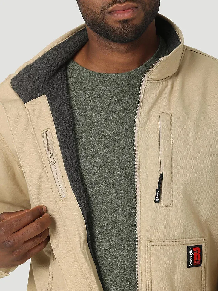 WRANGLER TOUGH LAYER SHERPA-LINED CANVAS JACKET